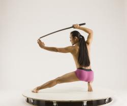 ELMER DIFFERENT KNEELING POSES WITH KATANA